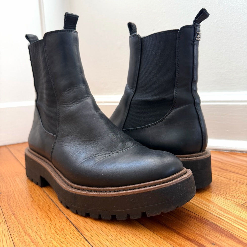 Sam Edelman Laguna Chelsea Black Ankle Women’s Waterproof Boots Size 9.5
